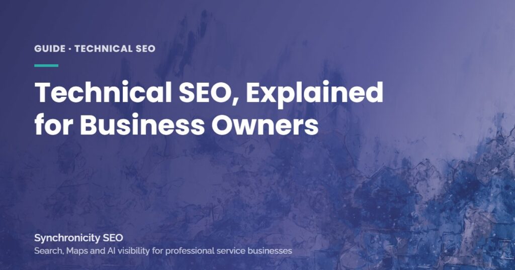 Technical SEO guide for business owners from Synchronicity SEO